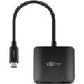 Goobay USB-C to Dual DisplayPort - Black