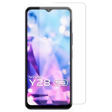 vivo Y28 Tempered Glass Screen Protector - 9H, 0.3mm - Case Friendly  - Clear