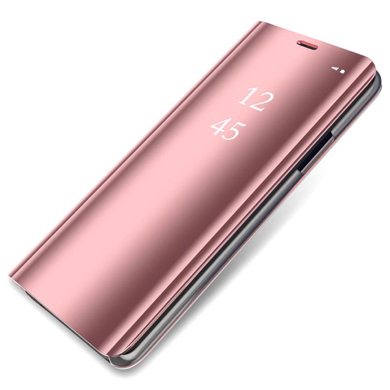 Luxury Mirror View Samsung Galaxy S9+ Flip Case - Rose Gold