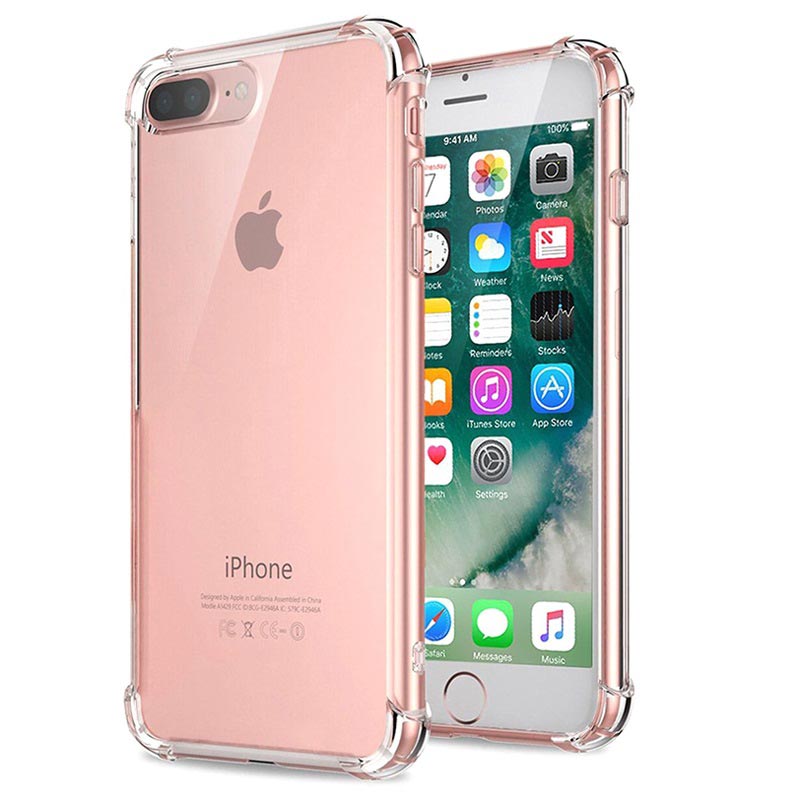 Scratch Resistant Iphone 7 Plus Iphone 8 Plus Hybrid Case Crystal Clear