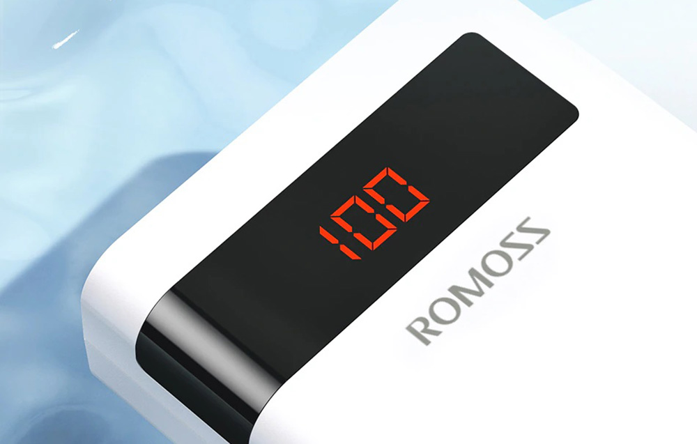 Romoss Sense 8PF Power Bank 30000mAh - 22.5W, PD, QC, FCP - White