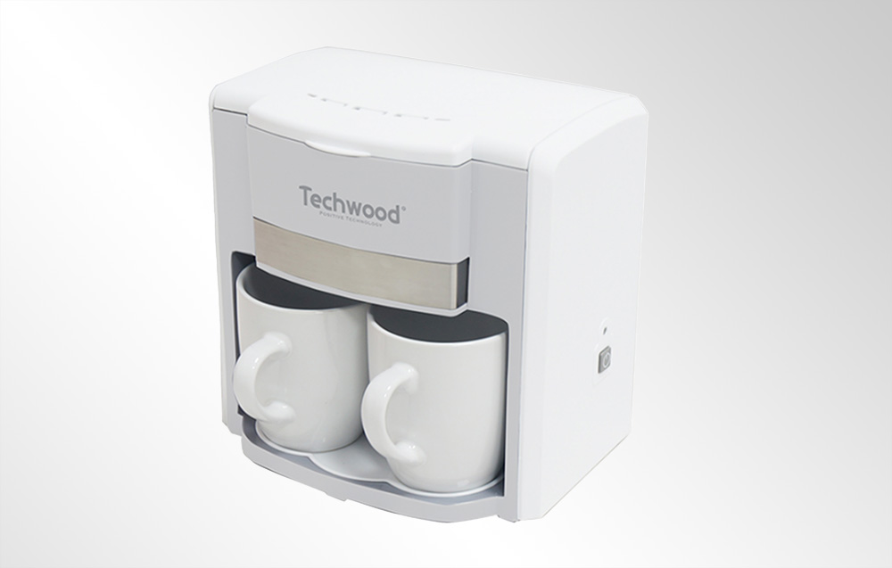 Techwood 2-cup pour-over coffee maker - white